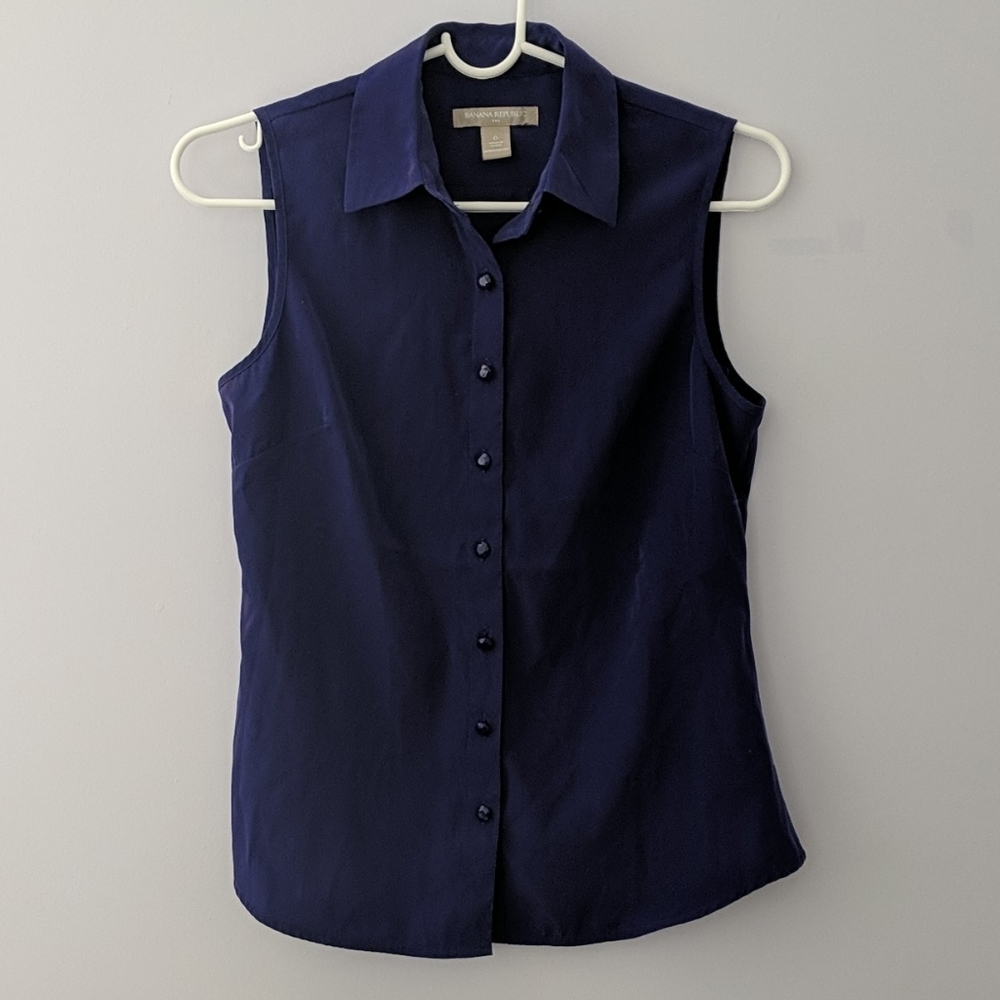 Button Down Sleeveless Top